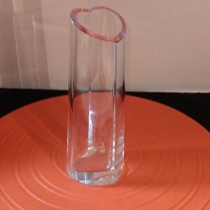 Glass heart vase